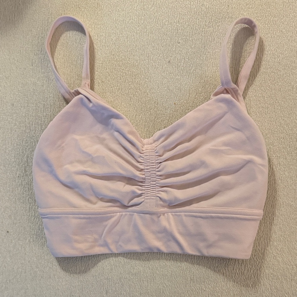 Lululemon Pink Ruched Bra